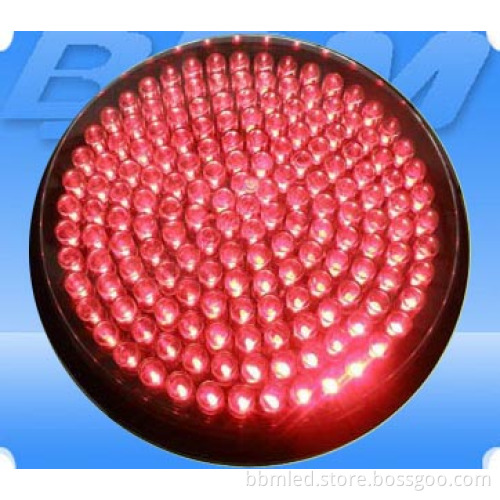 300mm (12") Small Fresnel Optical Lens Red LED Traffic Light Module (JD300-3-FLR)